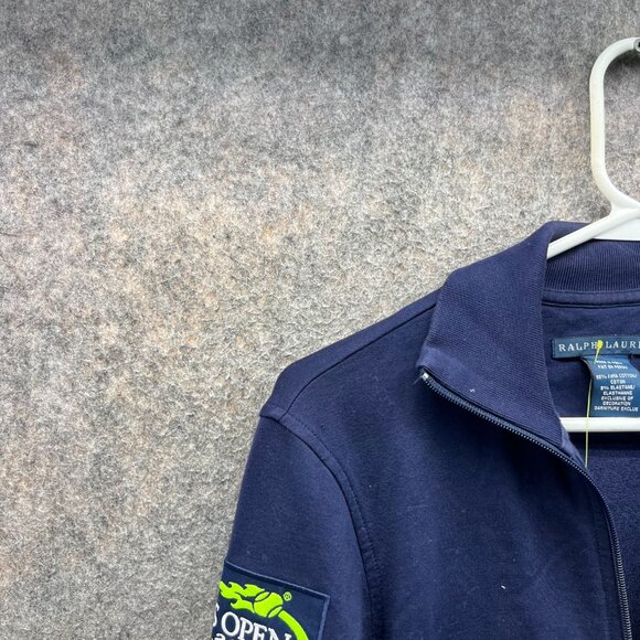 Vintage Ralph Lauren Jacket Women Small Blue US Open 2011 Tennis Bomber Big Pony - Picture 10 of 11